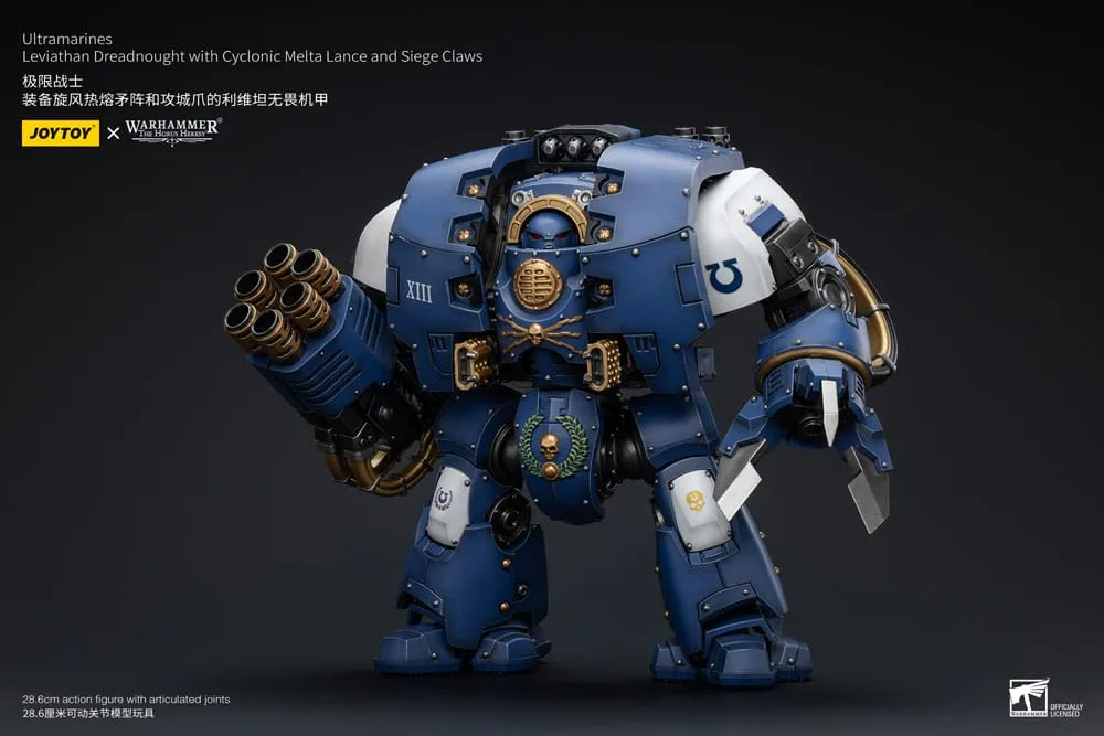 Warhammer The Horus Heresy Action Figure 1/18 Ultramarines Leviathan Dreadnought with Cyclonic Melta Lance And Siege Claws 29 cm